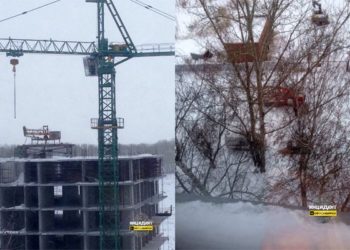 Требующие зарплату новосибирцы вновь забираются на строительные краны