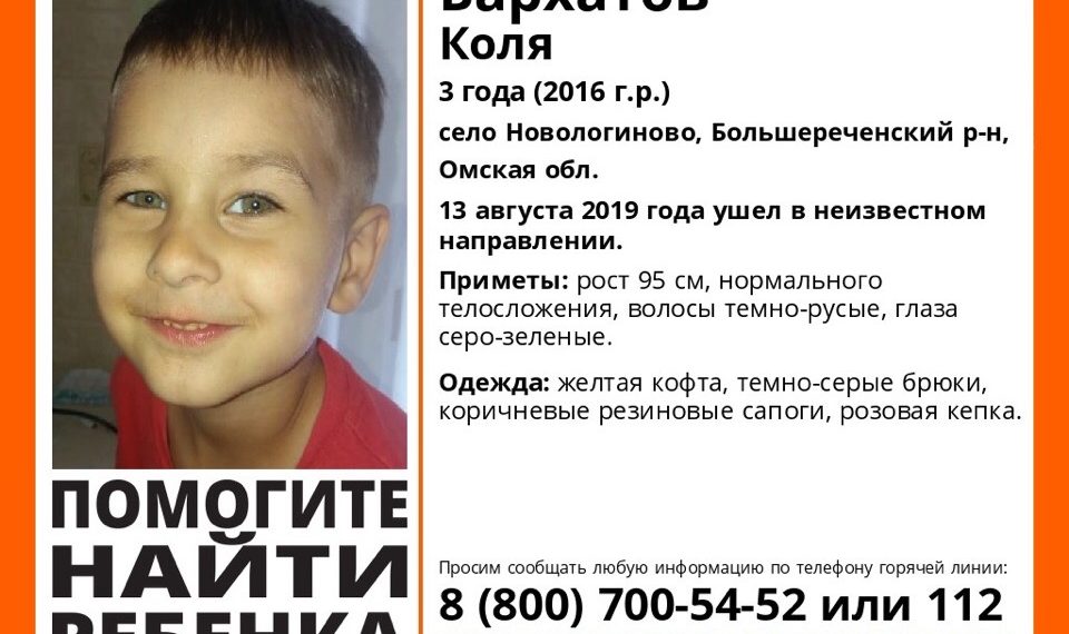 Масштабные поиски трехлетнего мальчика идут в Сибири
