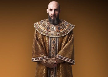 Владимир Кехман на афише. Фото: mikhailovsky.ru.