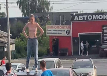 Грудь протеста оголила сибирячка на Никитина