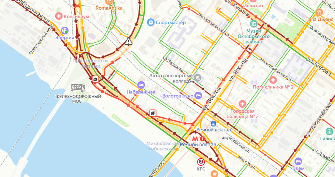 В Новосибирске образовались 9-балльные пробки