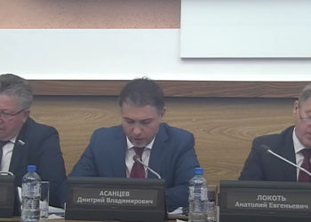 скриншот кадра видео трансляции горсовета Новосибирска