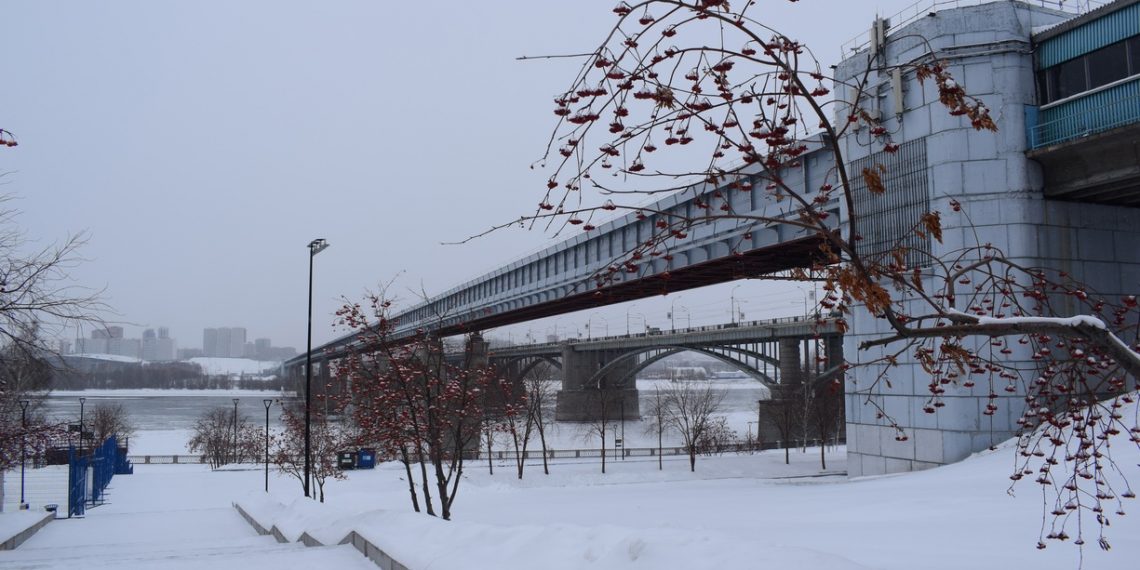 зима, набережная