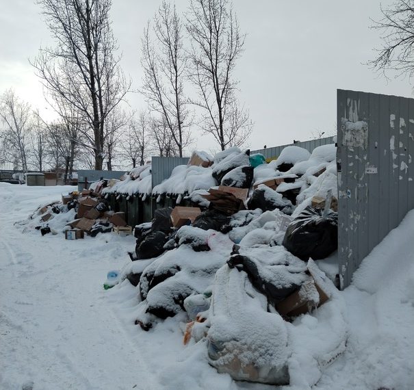 Жители Новосибирска жалуются на горы мусора — его не вывозили с Нового года