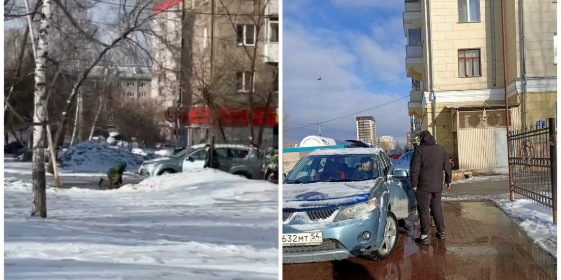 Автохам въехал в сквер и напал на сотрудницу «Горзеленхоза» в Новосибирске