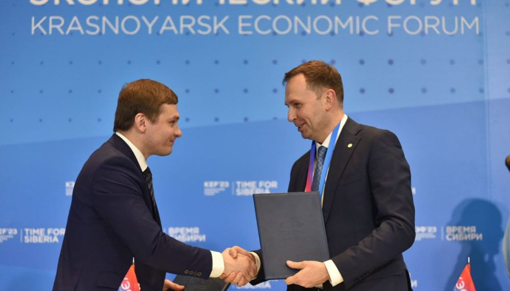 Сбер в ходе Красноярского экономического форума подписал рекордное количество соглашений на общую сумму более 150 млрд рублей