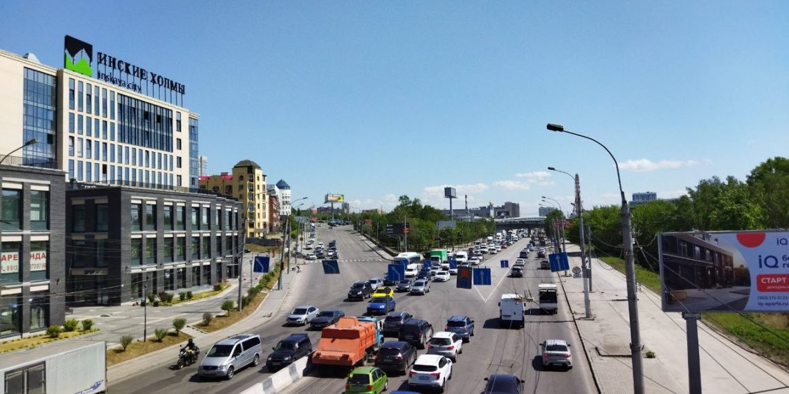 Новосибирск встал в пробках из-за приезда премьер-министра Белоруссии