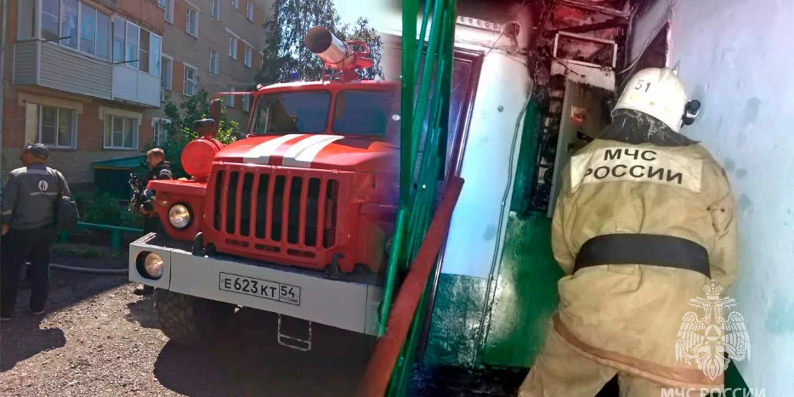 В Барабинске пожарные спасли 10 человек из задымленного дома