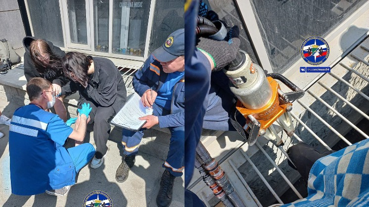 В Новосибирске 16-летняя девушка застряла в решетке цокольного этажа