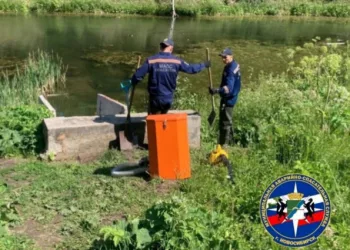 В Дзержинском районе Новосибирска спасатели устранили разлив нефтепродуктов на озере