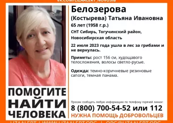 65-летняя жительница Новосибирской области ушла за грибами и не вернулась