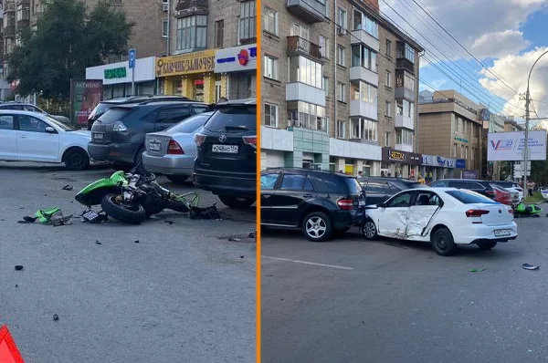 Мотоциклист едва не лишился жизни при вылете на обгон по встречке