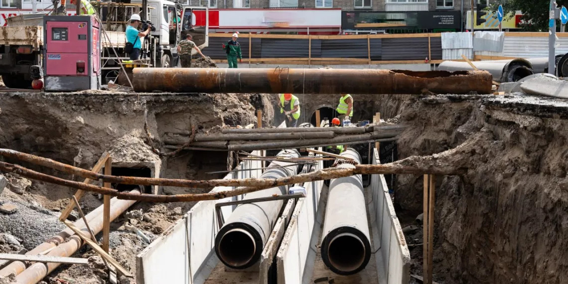 СГК заканчивает первый этап ремонта полувековой теплосети на Комбинатской