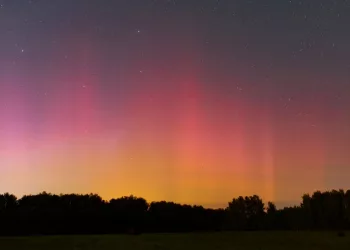 Полярное сияние заснял новосибирский астрофотограф под Новосибирском