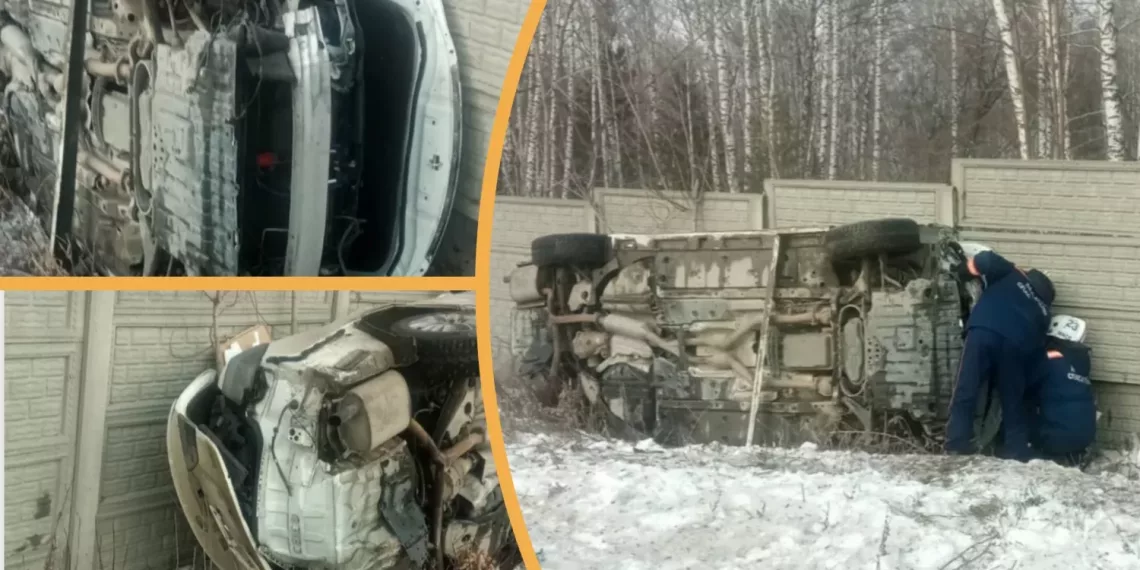 Седан вылетел с трассы на Гусинобродском шоссе