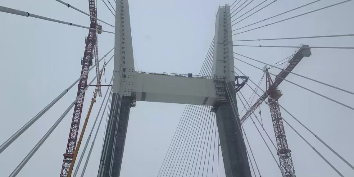 Как идет строительство четвертого моста в Новосибирске: фоторепортаж