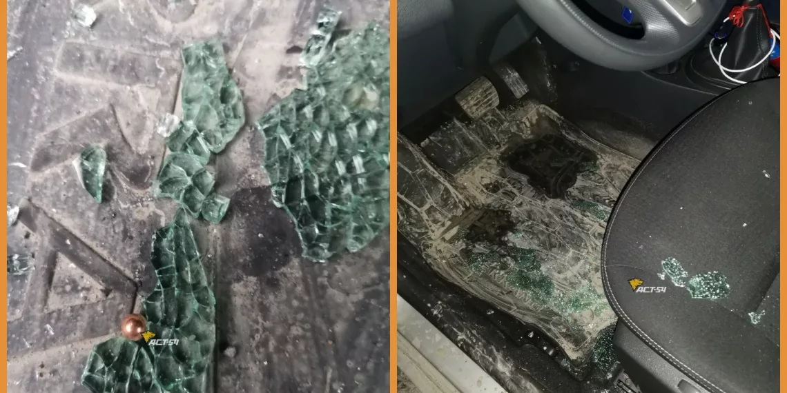 В Новосибирске неизвестные обстреляли машину сибиряка