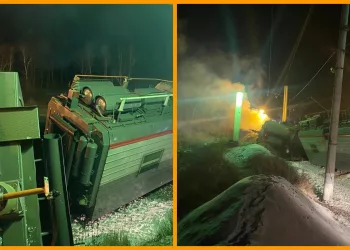 Четырнадцать вагонов грузового поезда сошло с пути на Забайкальской железной дороге