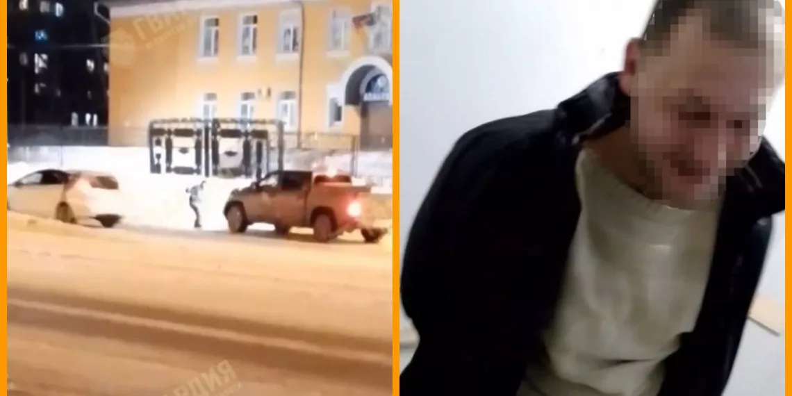 «В знак протеста»: странный новосибирец встал посреди дороги и бросился на капот