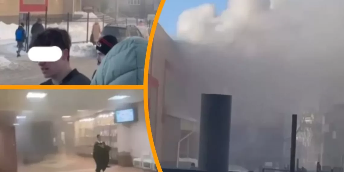 В Новосибирске загорелась гимназия №10 — школьники выбегали из здания в одних футболках