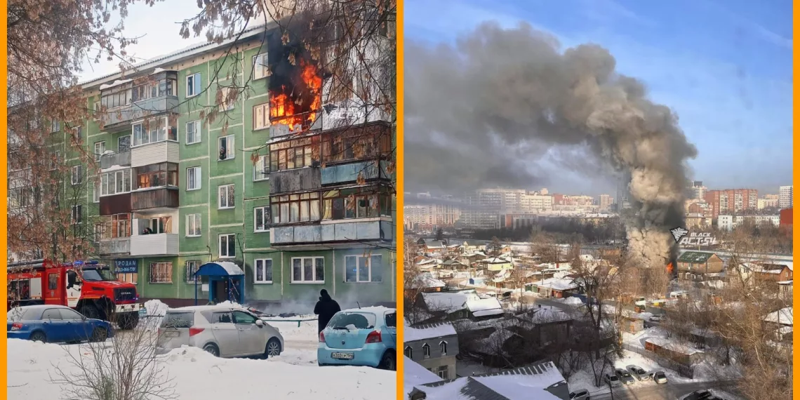 В Новосибирске произошло два пожара — благодаря последнему был обнаружен труп