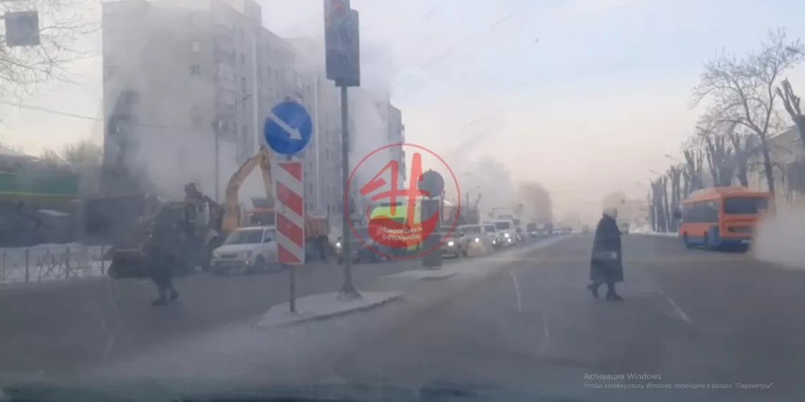 Всё там же: еще один прорыв трубы произошел в Ленинском районе Новосибирска