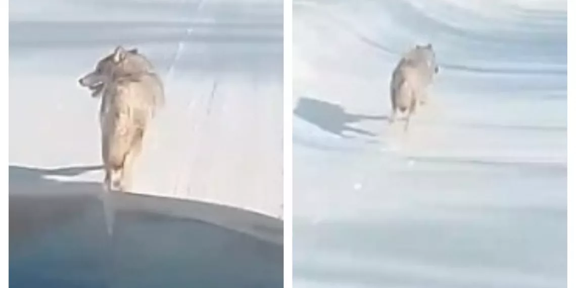 Водители преследовали волка семь минут ради видео под Новосибирском