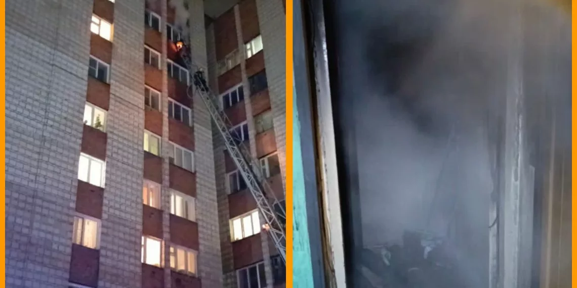 Под Новосибирском загорелась жилая девятиэтажка — эвакуировали 13 человек