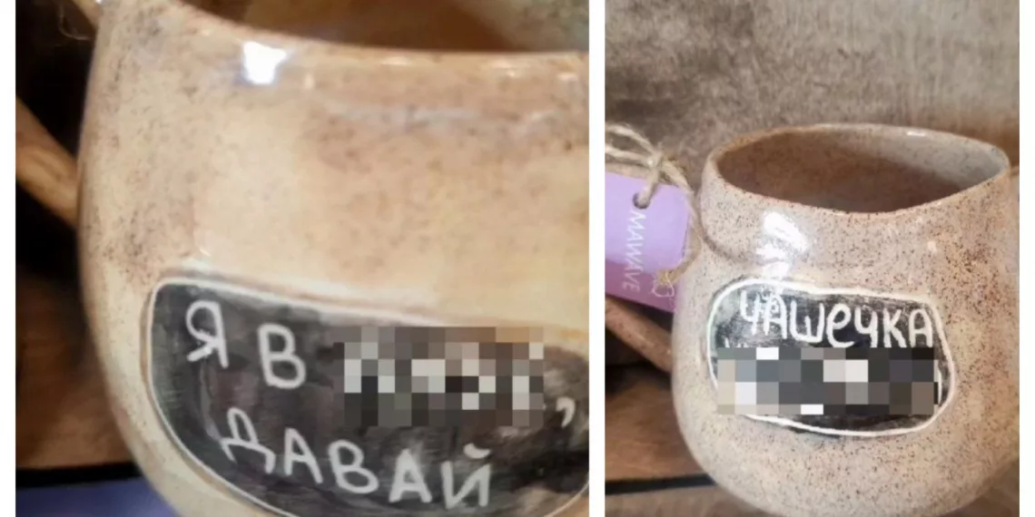 Жители Новосибирска возмутились из-за нецензурных надписей на чашках