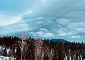 В небе над Кузбассом заметили необычные облака