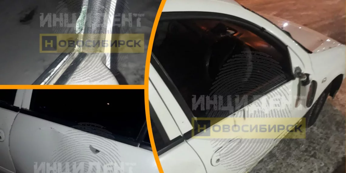 Новосибирцы разгромили машину таксиста из-за отказа их везти