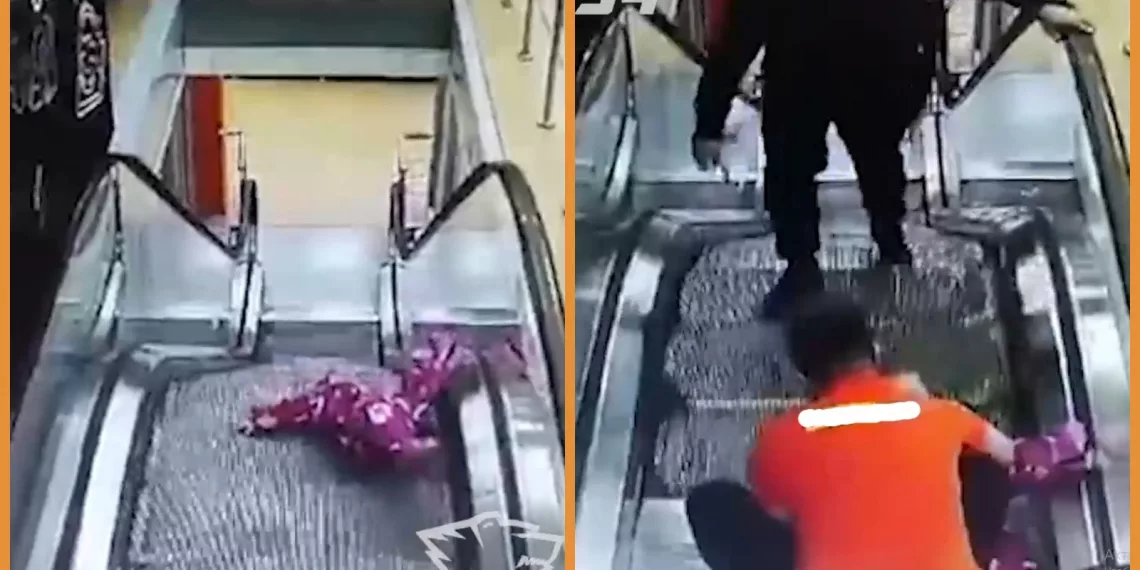 В Новосибирске ребенка защемило эскалатором в торговом центре