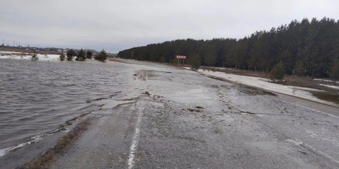 В трех районах Новосибирской области затопило дороги