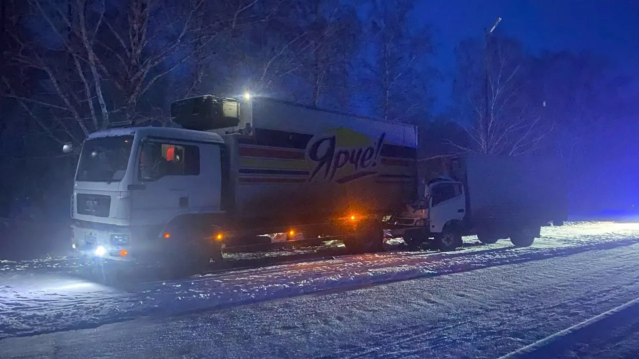 На трассе Новосибирска грузовик врезался в стоящую машину, водитель погиб  на месте | НДН.Инфо