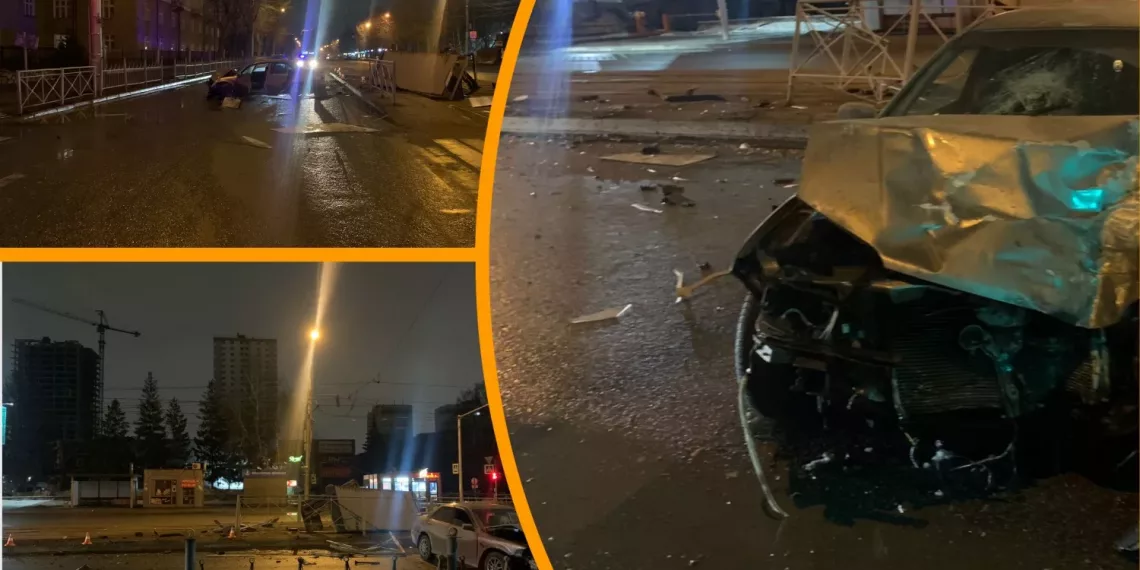 В Новосибирске автолюбитель устроил ДТП и сбежал, оставив своих пассажиров