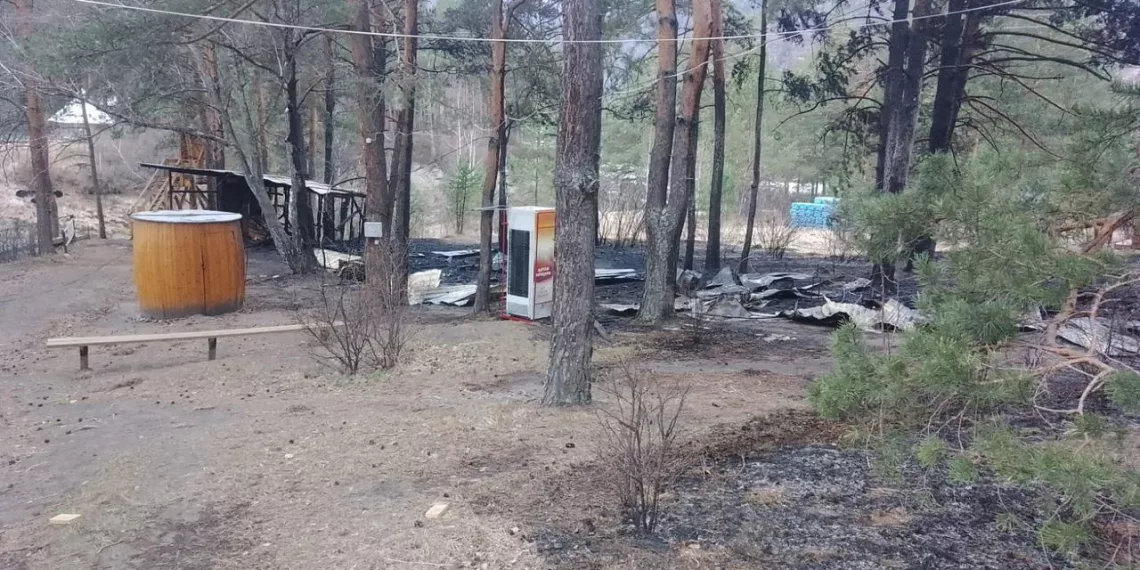 На Алтае произошел пожар близ Чемальской ГЭС