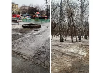 «Веет унынием»: как выглядят парки после окончания зимы в Новосибирске
