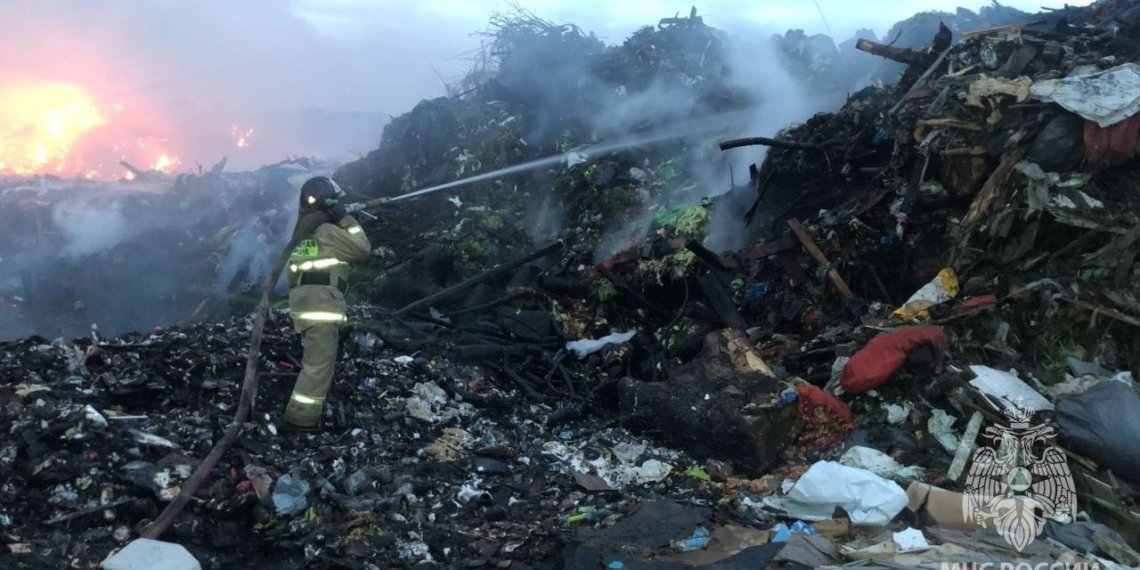 Пожар на полигоне ТКО в Новосибирске локализован