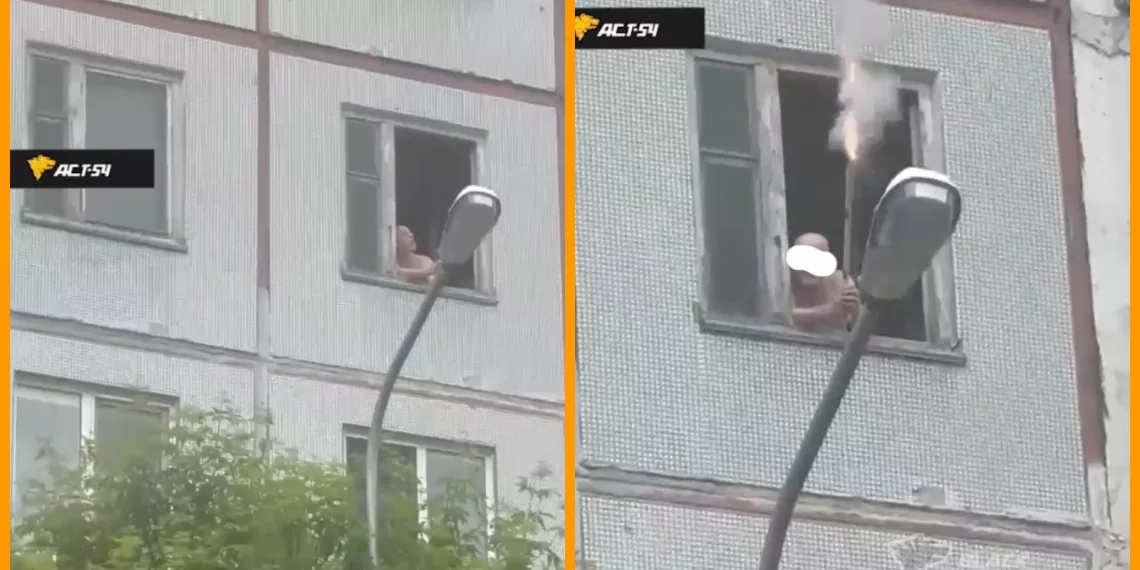 Полуголый новосибирец обстреливал из фейерверка припаркованные машины в День России
