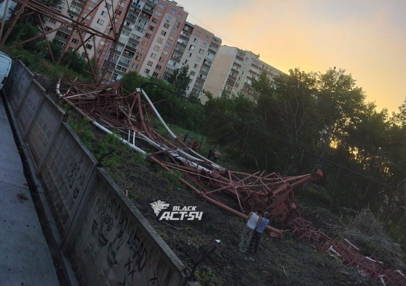 Телевизионную вышку на Горской начали демонтировать в Новосибирске