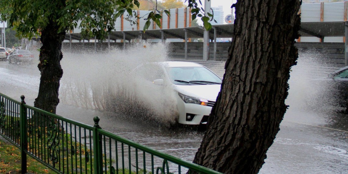 В Новосибирске устраняют последствия сильного ливня с ветром