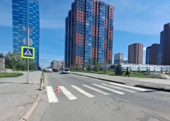 Неизвестный сбил сибирячку и ее 7-летнюю дочь на пешеходном переходе в Новосибирске