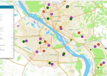 На электронной карте Новосибирска появились пункты выдачи противогазов и эвакуации