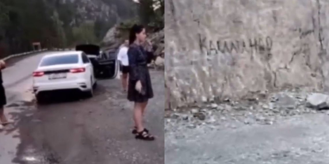 На Алтае новосибирскую блогершу оштрафовали за надпись на скале