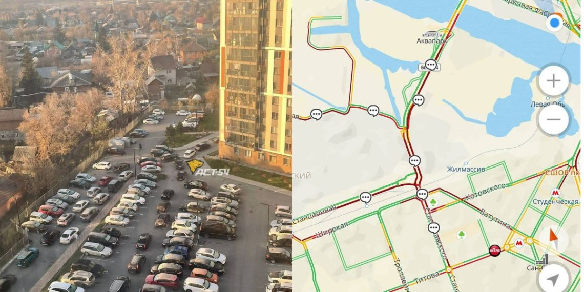 Транспортный коллапс спровоцировало частичное перекрытие Димитровского моста в Новосибирске