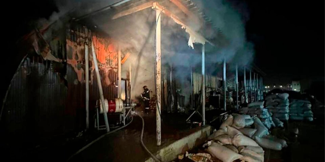 Склад с орехами сгорел под Новосибирском