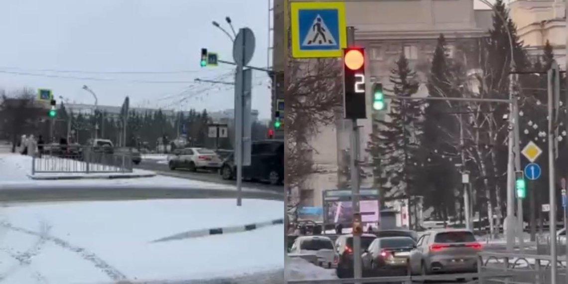 В центре Новосибирска отрегулировали светофоры на двух перекрёстках