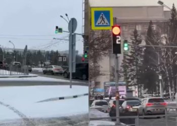 В центре Новосибирска отрегулировали светофоры на двух перекрёстках