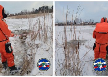 В Новосибирске 86-летний рыбак провалился под лед на озере