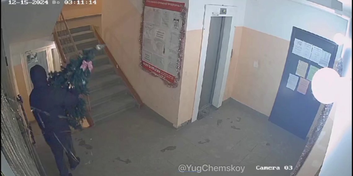 Похититель новогоднего настроения: Новосибирец украл елку из подъезда